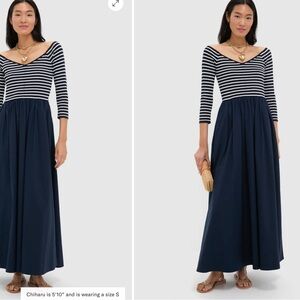 Tuckernuck Navy Stripe Clea Dress